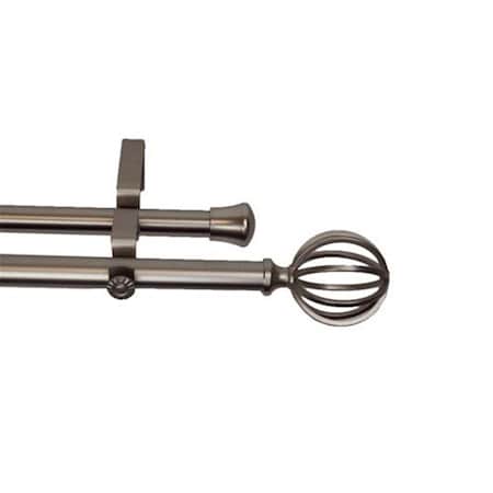 H2H Crate 0.81 in. Double Curtain Rod, 48-84 in. - Satin Nickel H21619916